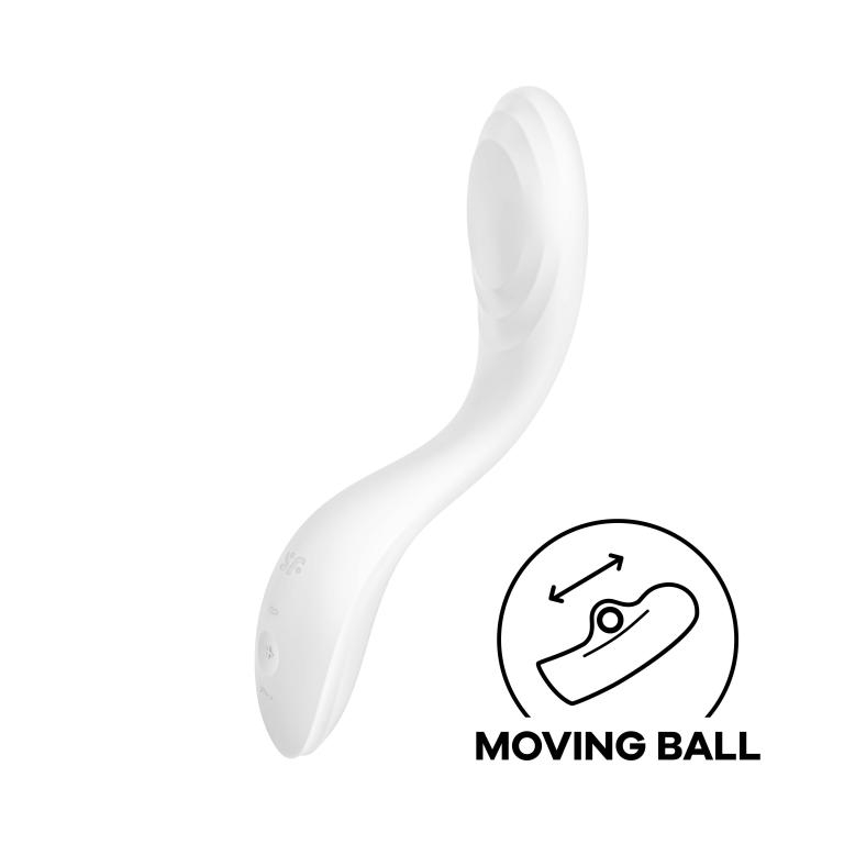 Вибратор с шариком в головке "Satisfyer Rrrolling Pleasure" для вагинального оргазма, белый 