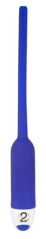 Зонд с вибрацией "Silikon Dilator" полый, синий 