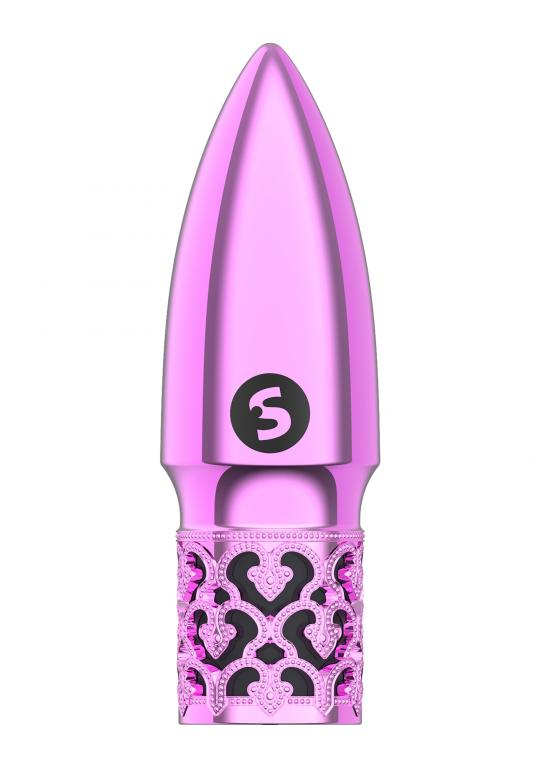 Вибропуля мини "Glitter" мега мощная, розовая 
