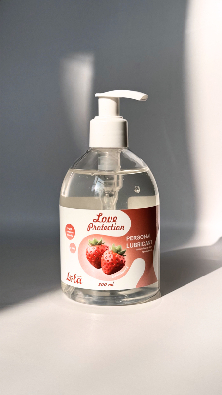 Гель "Love Protection" с ароматом и вкусом клубники, 300ml 