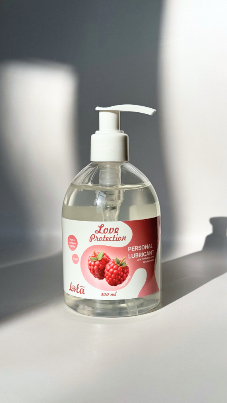 Гель "Love Protection" с ароматом и вкусом малины, 300ml 