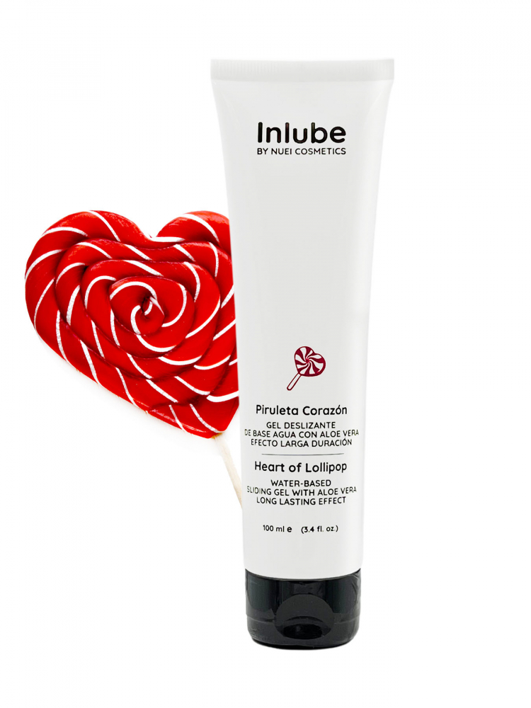 Гель на водной основе с ароматом и вкусом леденцов "Nuei Inlube Lollipop" с алоэ вера, 100ml 